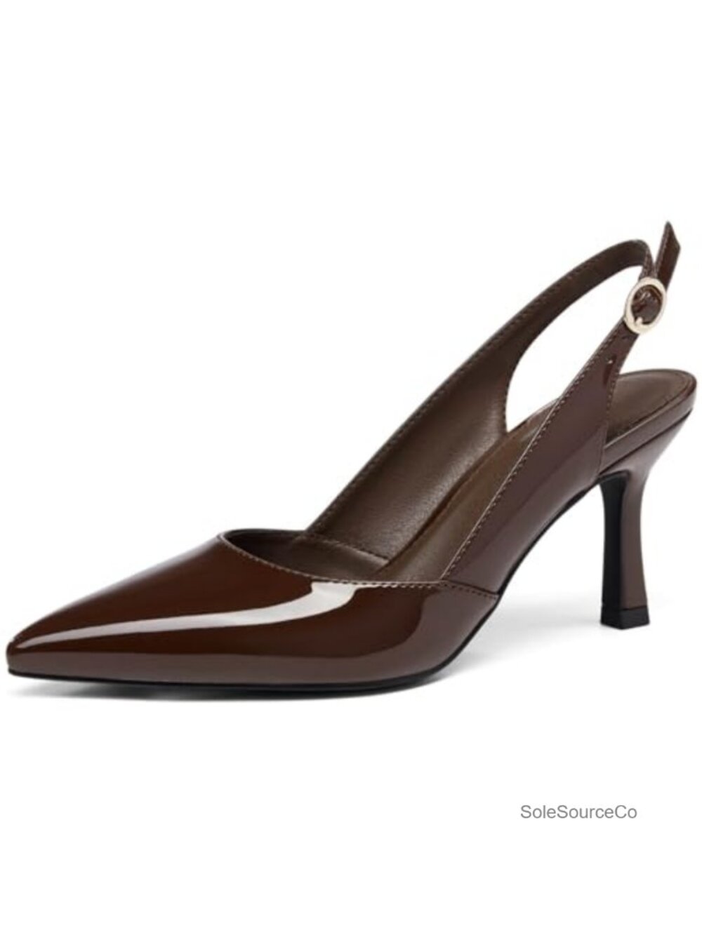 Slingback Kitten Heels Closed Pointed Toe Backless Dress Pumps